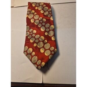 Cellini Men's Silk Tie 59"x3.5" Multicolor Geometric Pattern